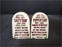 Vintage Ceramic Souvenir Texas Salt&Pepper Shakers