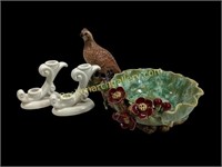 Majolica Bowl, Art Pottery, Ceramics
