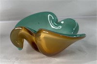 Vintage Murano-style bowl, 8"l x 6"w. x 4”h.
