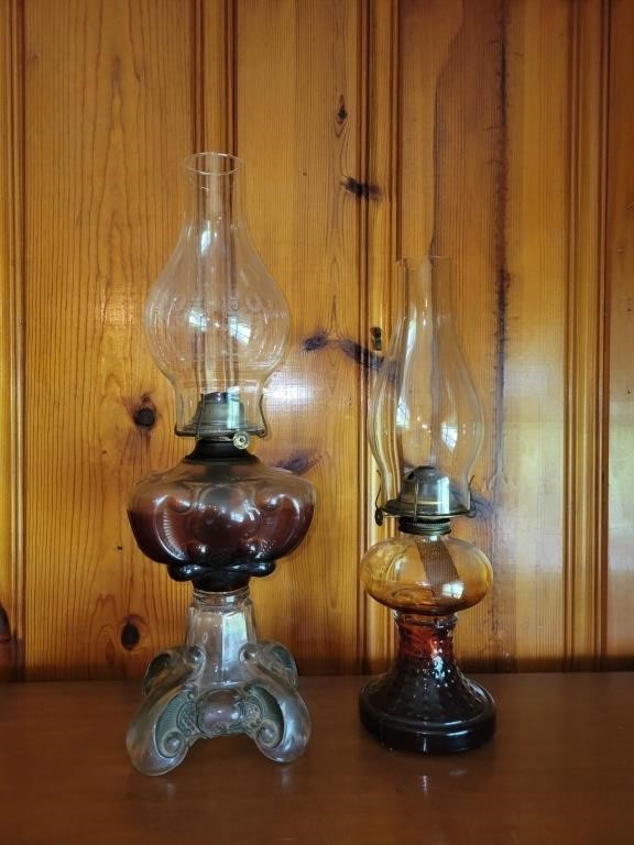 Two oil lamps