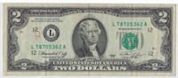 US$2 Dollars Bill RARE Series 1976  12L Error.V7