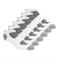 PUMA Mens 6 Pack Low Cut Socks, White