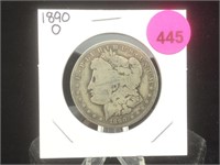 1890-O Morgan Silver Dollar in Flip