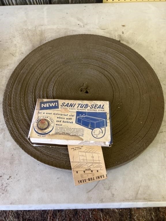 18” round roll of Jute Webbing and Sani Tub Seal