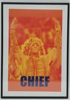 Framed Chief Illini Poster