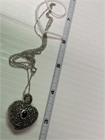 925 Heart  Locket and Chain