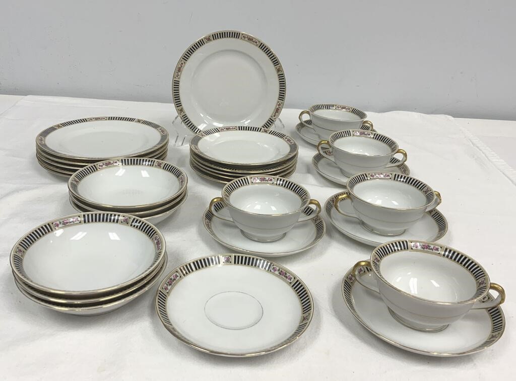 Victoria Czech China Gold Trim