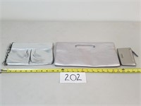 2 Express Silver Clutch Purses + Small Wallet