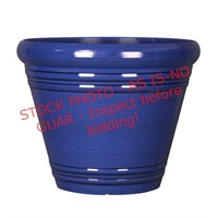 3ct. Style Selections Blue Resin Planters, 20x17in