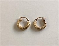 14k Gold Earrings marked Carla