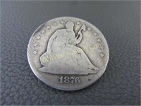 Liberty Seated 1876-S Silver Half Dollar