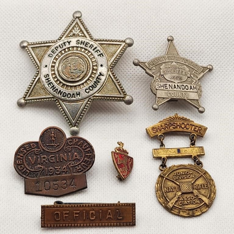 Shenandoah Co. Deputy Sheriff Badge Etc