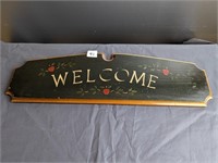 wooden Welcome sign