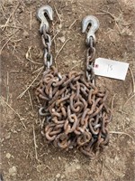 Tie down chain/log chain with grab hooks 18’
