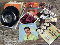 Box lot of mixed genre 45’s - Elvis Presley, Deep