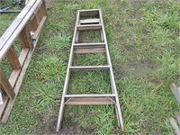6' WOODEN LADDER WITH WRITING ON SIDE