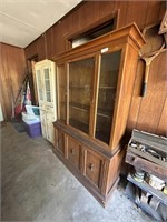 Mid century maple china cabinet