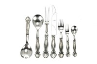 FIFTY-EIGHT PC DANISH PEWTER FLATWARE SET