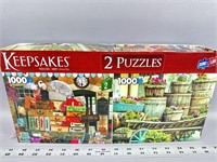 (2) 1000 piece keepsake puzzles