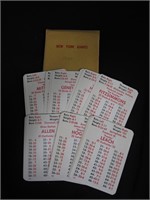 1930 NEW YORK GIANTS APBA CARD LOT
