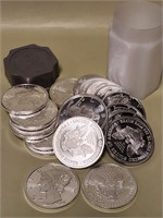 S - LOT OF 20 COINS 1 TROY OZ FINE SILVER EA (S36)