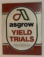 ASGRO YIELD TRIALS  D/S PAINTED METAL SIGN