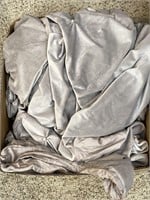 Gray Felt Duvet Cover, No Size Marked, Queen/ King