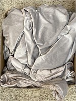 Gray Felt Duvet Cover, No Size Marked, Queen/ King