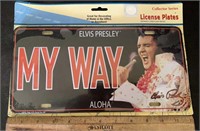 ELVIS COLLECTIBLE LICENSE PLATE-MY WAY/NEW