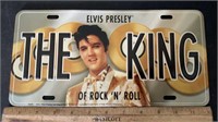 ELVIS COLLECTIBLE LICENSE PLATE-THE KING/SAN