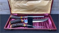 Vintage Carving Set In Case