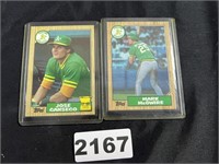 1987 Topps McGwire & Canseco