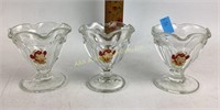 Elsie the Cow Ice Cream Dishes set of (3) in good