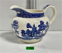 Vtg Blue Willow 5” Pitcher