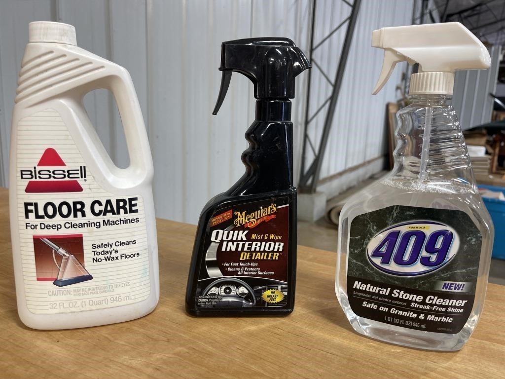 Floor care, quick interior detailer, stone cleaner