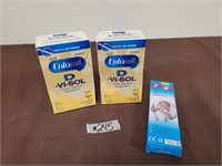 2x Enfamil liquid vitamin D and thermometer