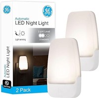 (N) GE 30966 LED Plug-In Night Light, 2 Pack, Auto
