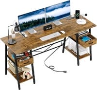 New YAOHUOO 55 Inch Computer Desk with 2 Wooden Dr