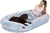 Human Dog Bed  XXEX-Large  72x48x12in  Faux Rabbit