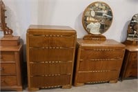 VINTAGE DRESSER WITH MIRROR AND HIGHBOY