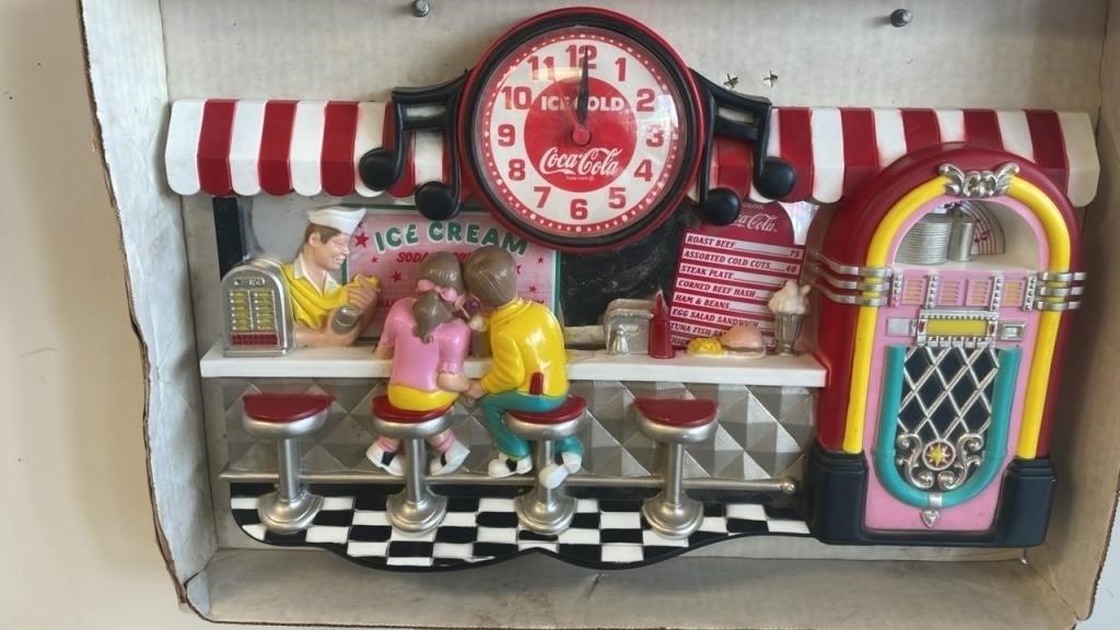 Coca Cola Plastic Diner Wall Clock