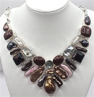 Sterling & Semi-Precious Stone Necklace