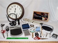 LOT - CALCULATORS, CLOCK, ETC.