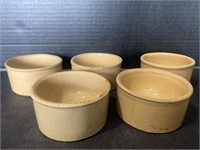 5 Roseville USA Stoneware bowls