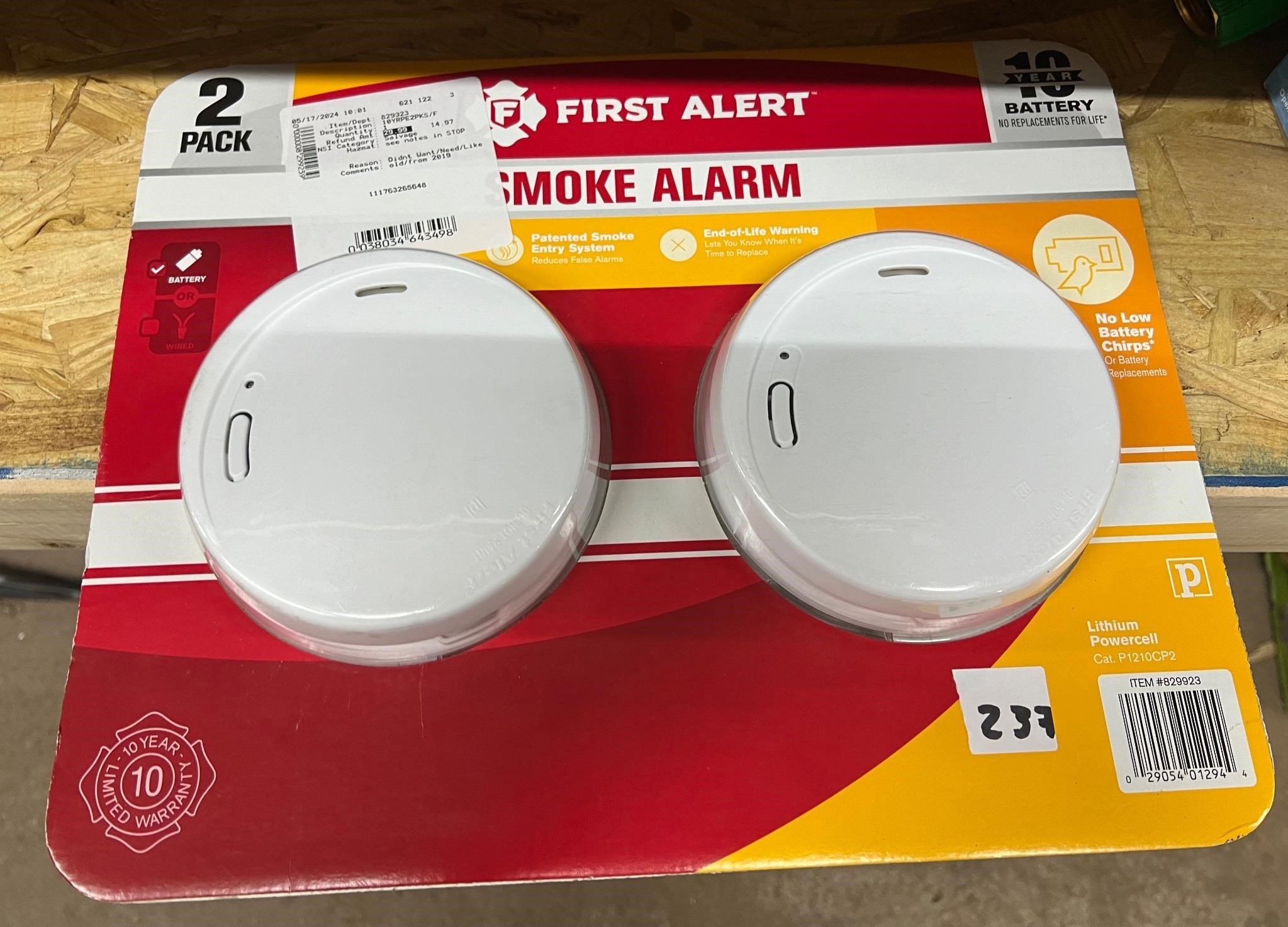 First Alert Smoke Alarm, 2pk