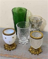 Glassware Lot Opaline Glass Vase