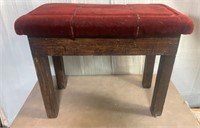 Antique Wooden Ottoman Footstool