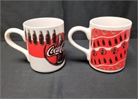 Two Large Coca-Cola Coffee Mugs