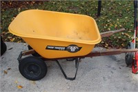 True Temper 8 cu ft dual wheel wheelbarrow