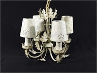 Mid Century Metal Cut Out Hanging Chandelier